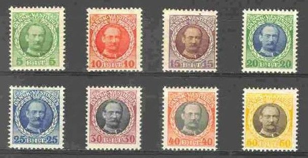 (S0501) DANISH WEST INDIES, 1907-1908 (King Frederik VIII)