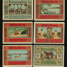 Saksa Notgeld 25, 4 x 50, 75 Pfg, Aken-Elbe 1921 - pikkukuva 1