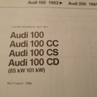 Kansiollinen Audi 100, 200 Lisävirtapiirikaaviot. - pikkukuva 3