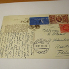 1935 Lontoo lentopostikortti via Malmö Naantaliin - pikkukuva 1