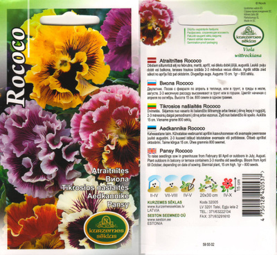 Orvokki 'Rococo' - siemenet #
