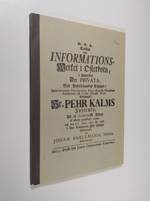 Johannes Nicolai Snellman : Ajatuksia opetustoiminnasta P...