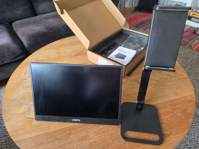 Anmte 14" mobiilinäyttö 1920x1200 (usb-c / hdmi) ja teline