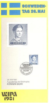 Ruotsi Mi 1151 Wipa 81 muistokortilla