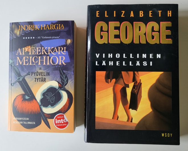 Kaksi dekkaria: Indrek Hargla ja Elizabeth George