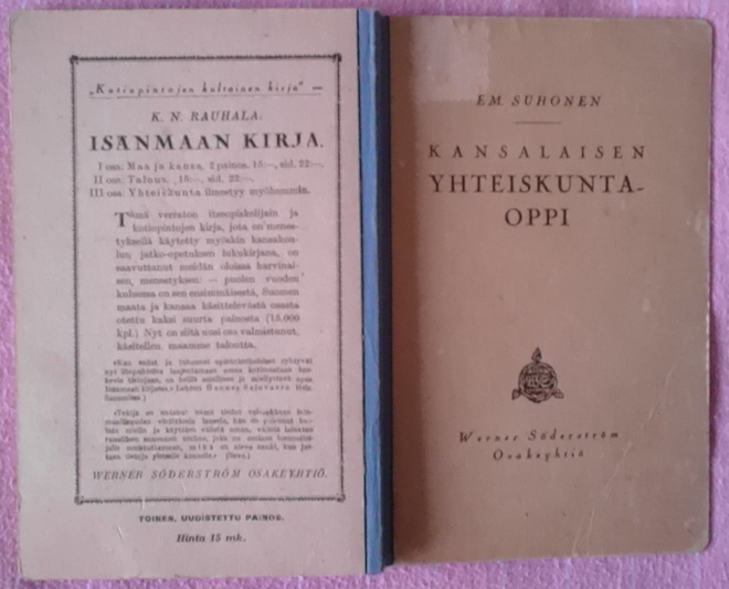 EM. Suhonen; Kansalaisen yhteiskuntaoppi, v.1926