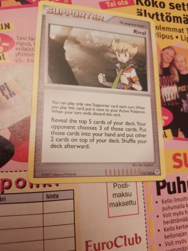 Rival 113/130 Pokemon Diamond & Pearl card