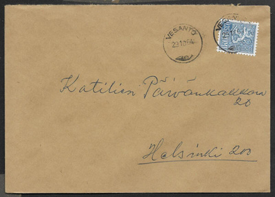 Postilähetys - Yl.m. 0,35mk (LAPE 613) Vesanto 29.10.64