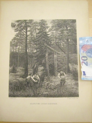VANHA Gravyyri Lindholm Loviisa Salapolttimo 1888 Tilgmann