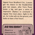 purkkakuva Jalkapallo n:o 122 DAVID LAWSON. Huddersfield tow - pikkukuva 2