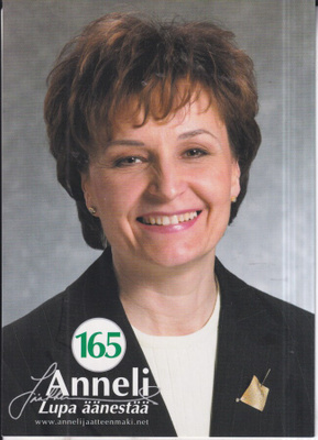 Anneli Jäätteenmäki 165 Lupa äänestää 2004.   e177