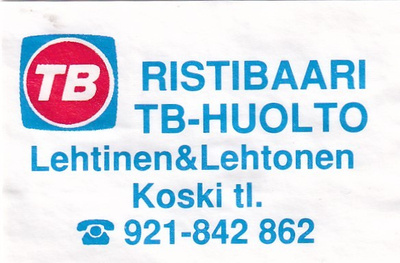 Koski tl. Ristibaari Lehtinen & Lehtonen  , TB,    s10/3