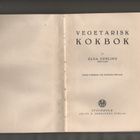 Uppling, Elsa: Vegetarisk kokbok, Å & Å Förlag 1926, K3 - pikkukuva 2