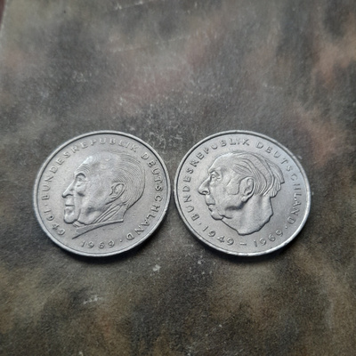 Deutsche 2 mark 1973 G,J