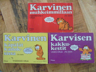 Karvinen, sarjakuvakirjat 3 kpl