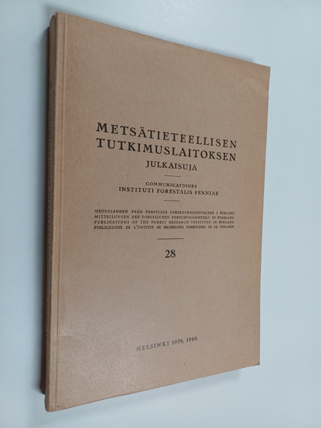 Metsätieteellisen tutkimuslaitoksen julkaisuja 28