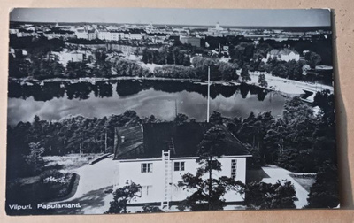 Viipuri, Papulanlahti, silta ja laaja kaupunkinäkymä, ei p.
