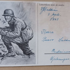 P. Söderström: Sotilas väijyy konepistoolilla, Kenttäp, 1943 - pikkukuva 1