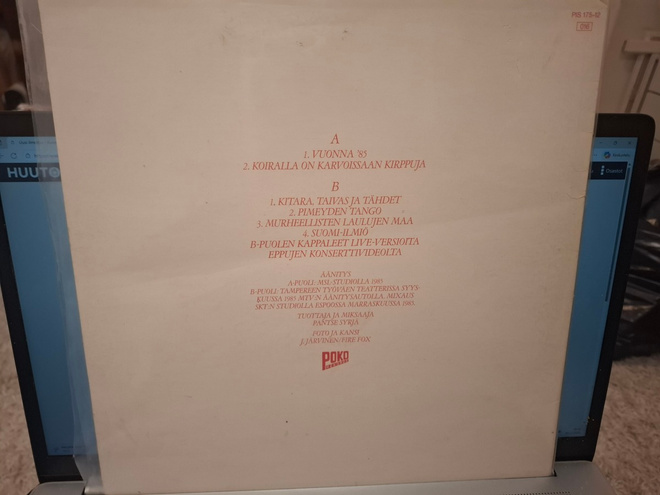 Eppu Normaali – Vuonna '85 vinyyli