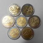 Suomi. 2€ juhlarahat, 7 erilaista kolikkoa. - pikkukuva 2