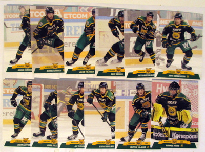 Cardset 2017-18 Ilves 205-216 teamset