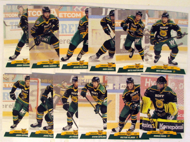 Cardset 2017-18 Ilves 205-216 teamset