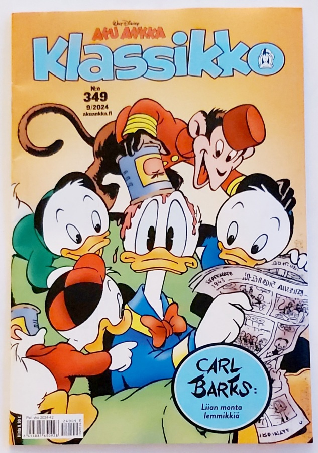 AKU ANKKA KLASSIKKO-LEHTI NRO 349  9/2024
