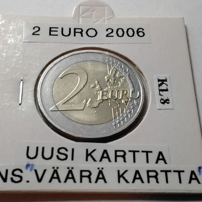 Suomi 2 euro 2006 "väärä kartta"-kolikkko
