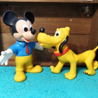HARVINAISET 60-LUVUN DISNEY MIKKI & PLUTO FIGUURIT 27 cm - pikkukuva 1