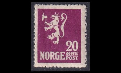 Norja 106 * Käyttösarja leijona 20 öre (1922)