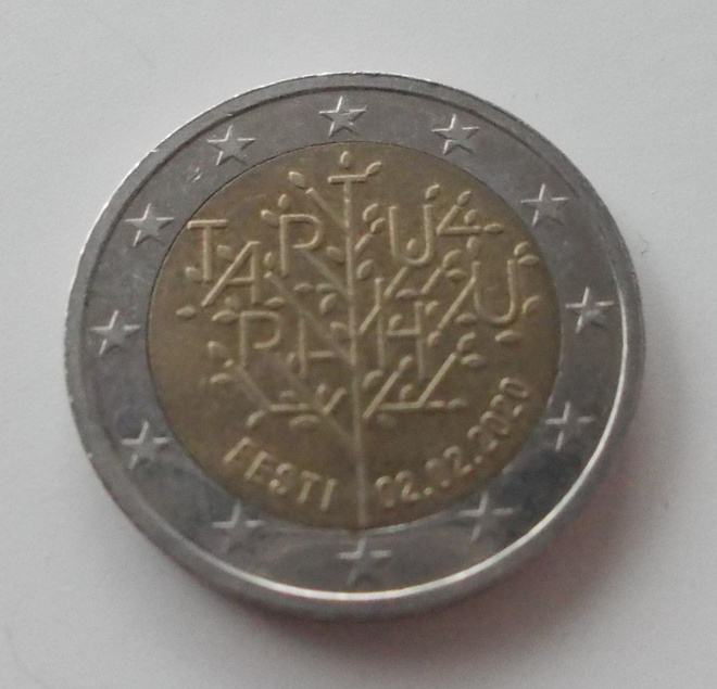 Viro 2 € 2020 Tarton rauha 100 vuotta