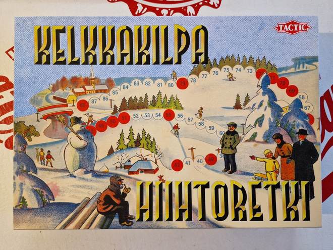 Kelkkakilpa hiihtoretki lautapeli. Tactik