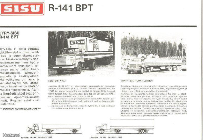 1976 Sisu Jyry-Sisu R-141 BPT 4x2 esite - KUIN UUSI - suom