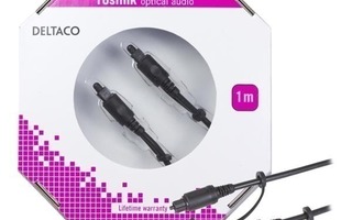 Deltaco Toslink digitaalinen optinen äänikaapeli 1m *UUSI*