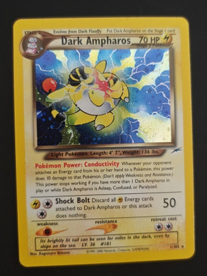 Pokemon kortti Dark Ampharos Neo Destiny Holo 1/105