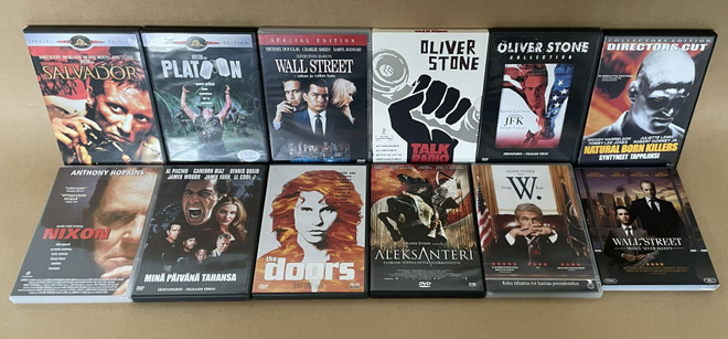 Oliver Stone -elokuvia 12 kpl DVD & Blu-ray