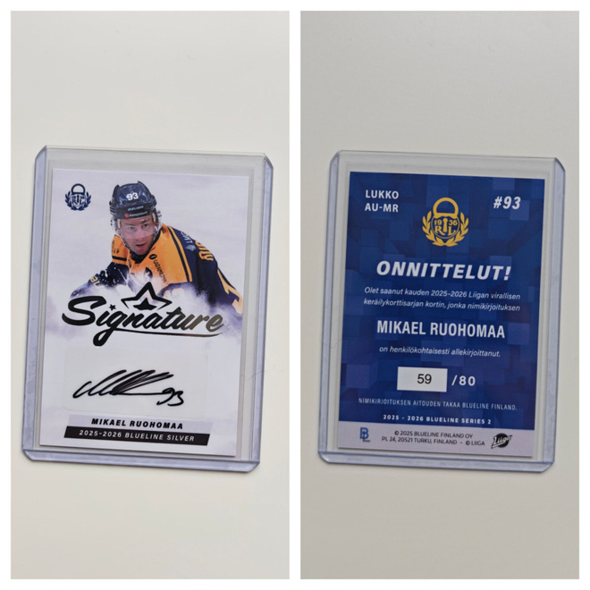 Mikael Ruohomaa Silver Signature Blueline