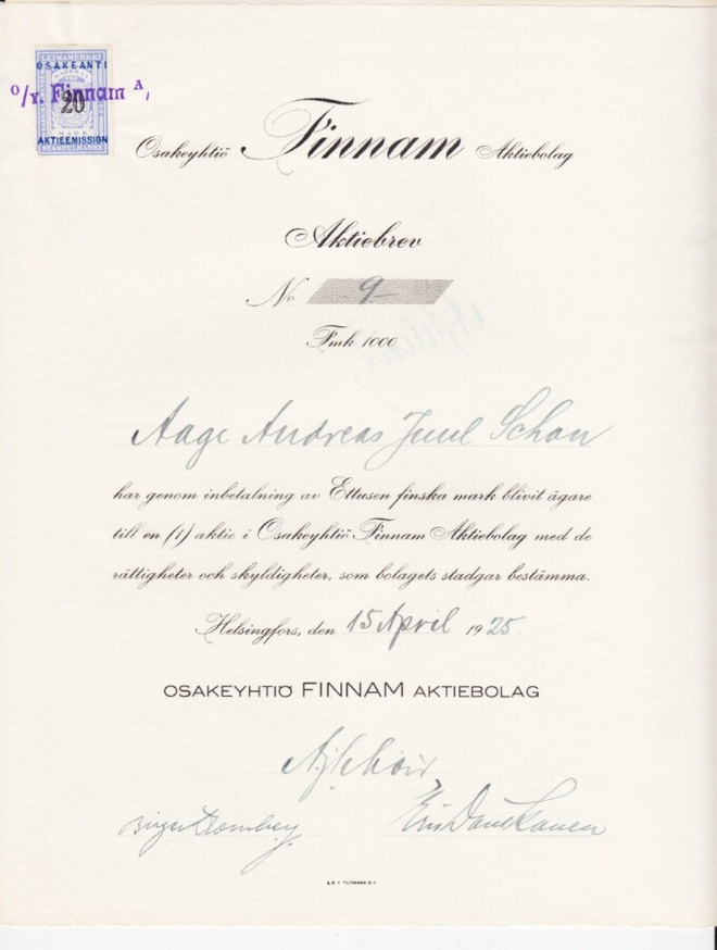 OKK 1925 Finnam Oy Helsinki