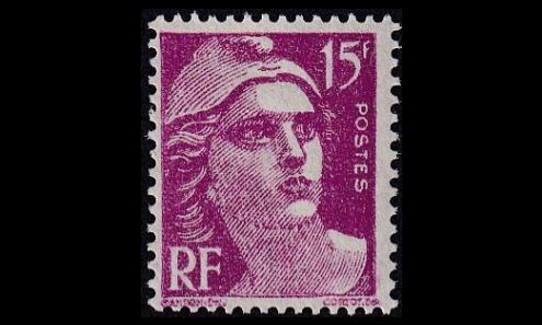 Ranska 697 ** Marianne 15 Fr (1945)