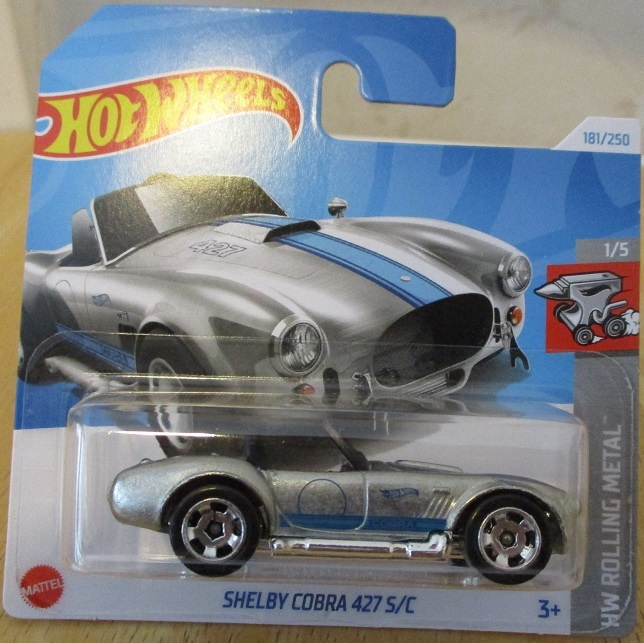 AC Shelby Cobra 427 S/C Roadster Chrome 1965 Hot Wheels 1:64