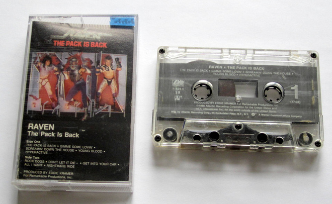 RAVEN the Pack is Back 1986 C-KASETTI