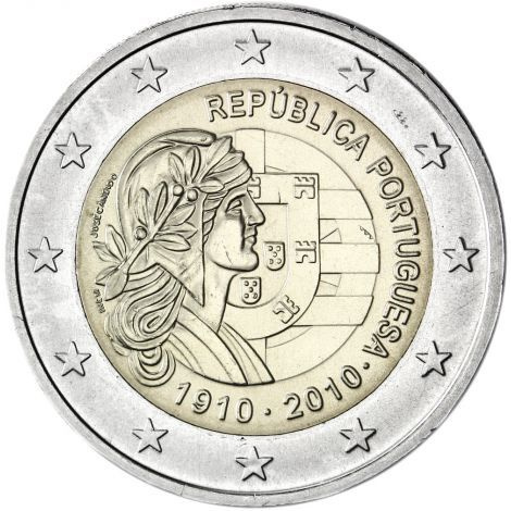 Portugali 2010 2 € Portugalin tasavalta 100 vuotta UNC