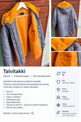 Talvitakki, koko M