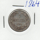 1 Markka 1864 hopeaa - pikkukuva 1