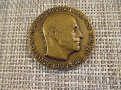 Joachin Åkerman 1868-1958 mitali 1964/D.Wretling -64