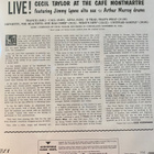 Cecil Taylor: Live at the Café Montmartre 2LP UUSI - pikkukuva 2