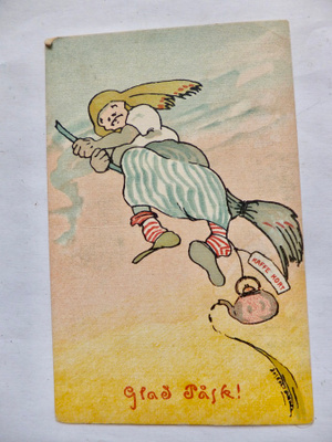 VANHA Postikortti Pääsiäiskortti Joseph Alanen n. 1920