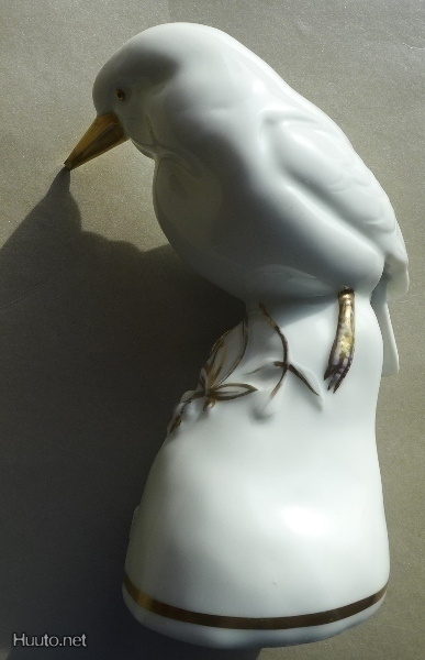 FIGUURI LINTU posliini  vanha ENS Saksa kork. 16cm