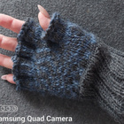 Alina´s Handmade neulesormikas SININEN-HARMAA - pikkukuva 4