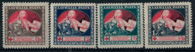 Latvia Mi 81-4 +
